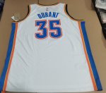 NBA 35 Durant OKC Thunder Maillot blanc imprimé